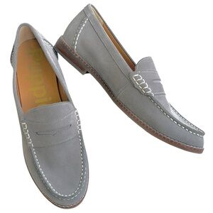 EUC Hush Puppies Leather Loafers Grey Size 10